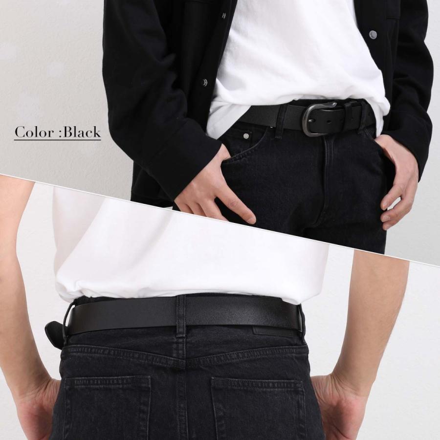 ベルト メンズ カジュアル 本革 革 レザー 38mm幅 太め 長め 大きい