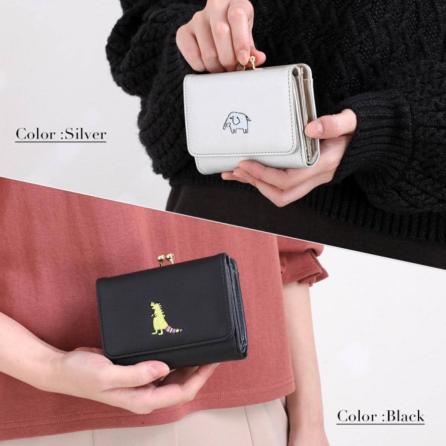 ミニ財布 レディース 三つ折り 財布 がま口 コンパクト 動物 ミニ財布 レディース 三つ折り 財布 がま口 コンパクト 動物