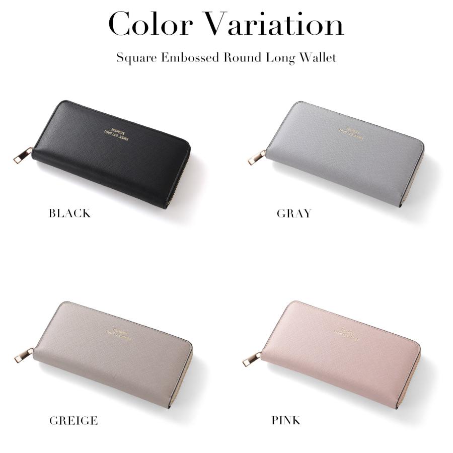 長財布 レディース ラウンドファスナー 財布 シンセティック