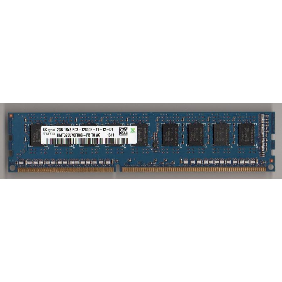 Hynix 2GB PC3-12800E DDR3-1600 1RX8 ECC UDIMM メモリ HMT325U7CFR8C-PB