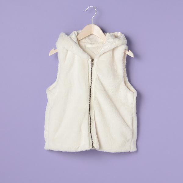 ポンポネットジュニア(pom ponette junior)フェイクファーベストつき  