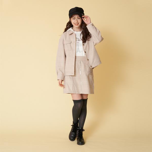 ポンポネットジュニア(pom ponette junior)リボンつきフリル編みニー  