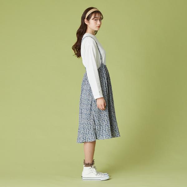 ポンポネットジュニア(pom ponette junior)小花柄プリーツジャンパー  