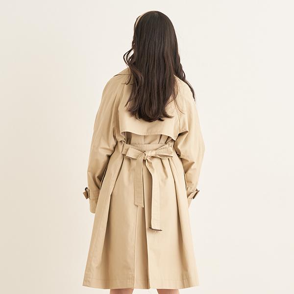 pom ponette junior 【AMI】 ショートン長袖トレンチコート pom ponette junior（ポンポネット ジュニア） ポンポネットジュニア