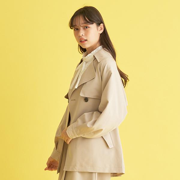 ポンポネットジュニア(pom ponette junior)プリーツトレンチコート  