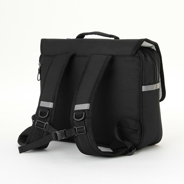 ポンポネットジュニア 14L 横型スクールバッグ 黒 新品 反射材付 PC収納 pom ponette junior（ポンポネット ジュニア） ポンポネットジュニア