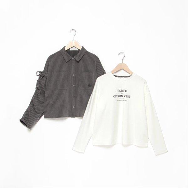 pom ponette junior（ポンポネット ジュニア） 袖ギャザーシャツ＆T 