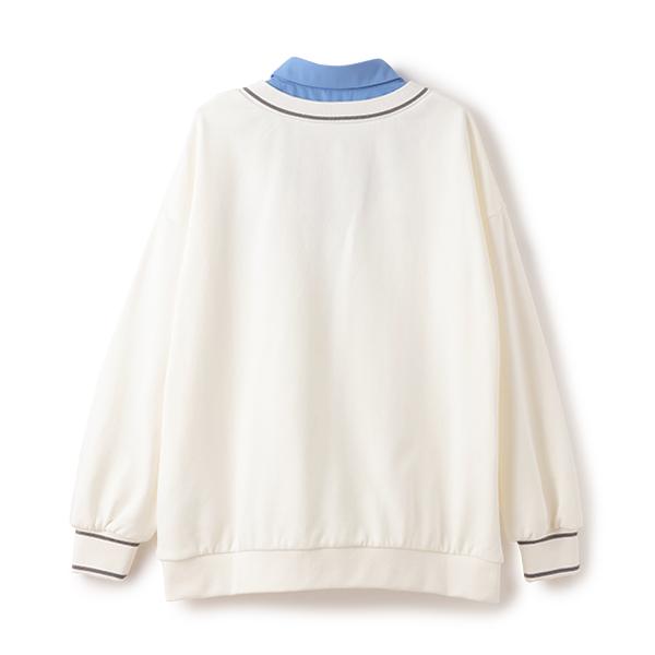pom ponette junior ネクタイつき裏毛トレーナー【60%OFF pom ponette junior ネクタイつき裏毛トレーナー【60%OFF