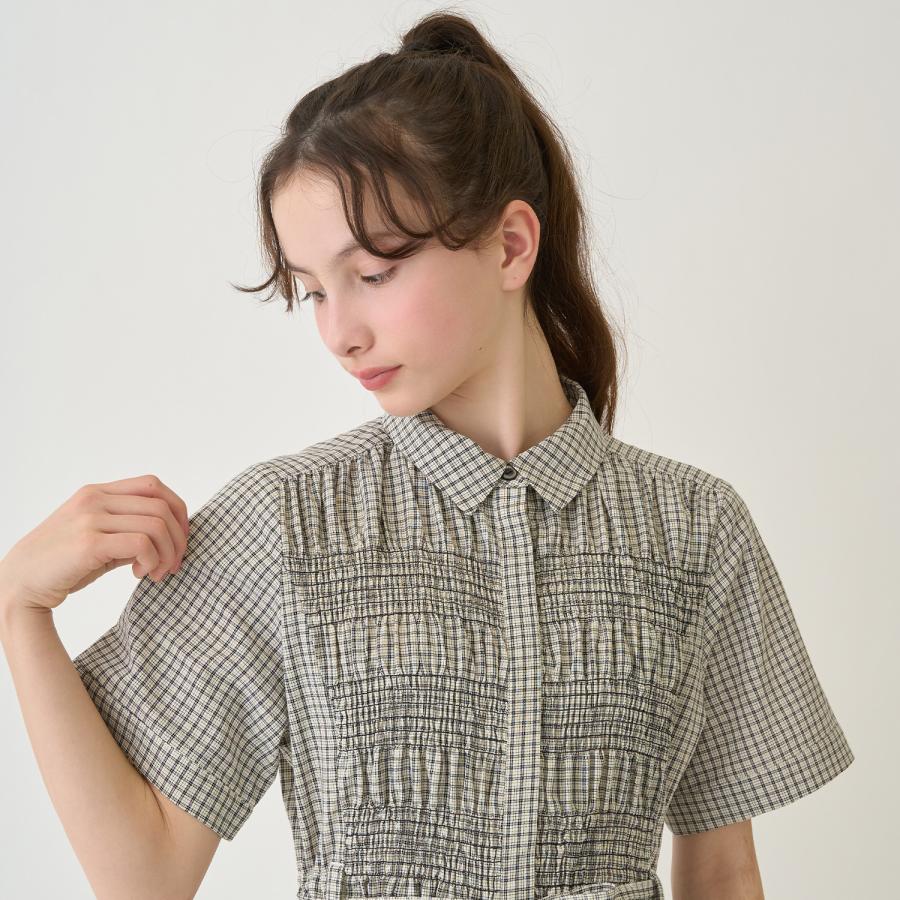 ポンポネットジュニア(pom ponette junior)シャーリングワンピースの画像