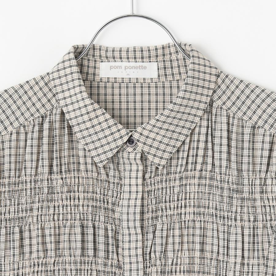 ポンポネットジュニア(pom ponette junior)シャーリングワンピースの画像