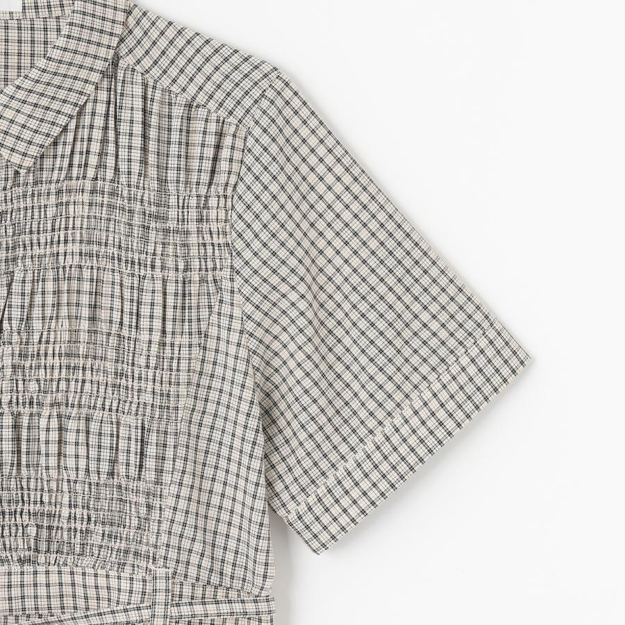 ポンポネットジュニア(pom ponette junior)シャーリングワンピースの画像