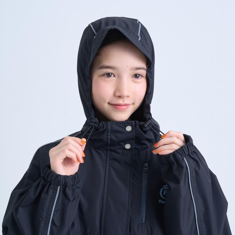 ポンポネットジュニア(pom ponette junior)【晴雨兼用】サコッシュつき撥水コート_16