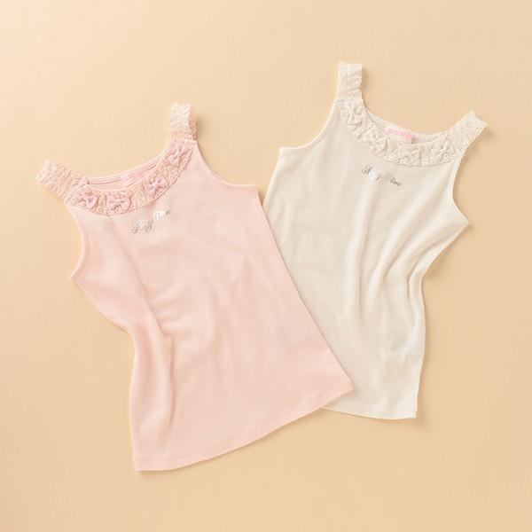 メゾピアノ(mezzo piano)リボンフリルキャミソール【O_30】【outlet  