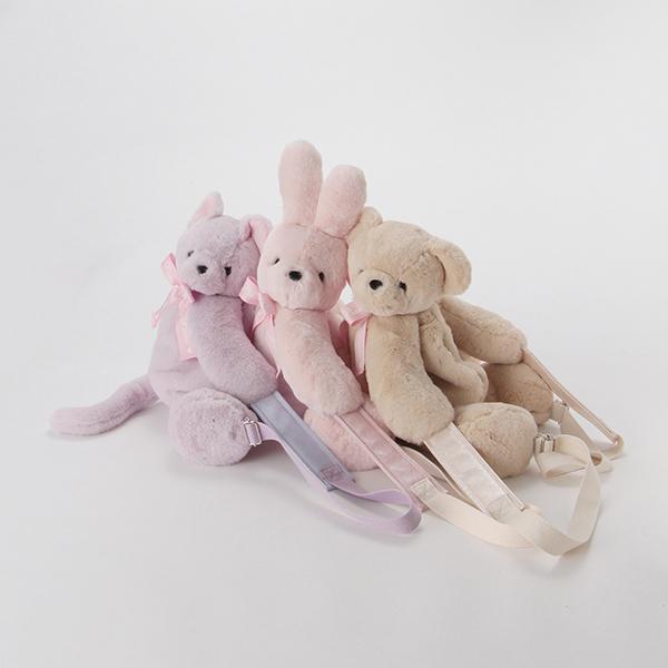 メゾピアノ(mezzo piano)フェイクファーぬいぐるみリュック【O_50  