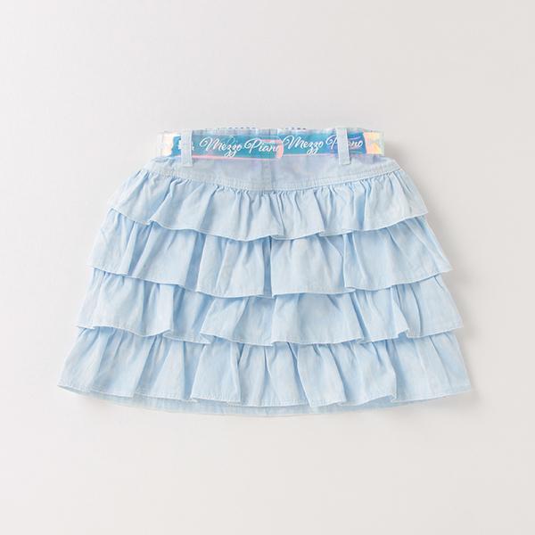 mezzo piano メゾピアノ(mezzo piano)クリアベルトつき後ろフリル  