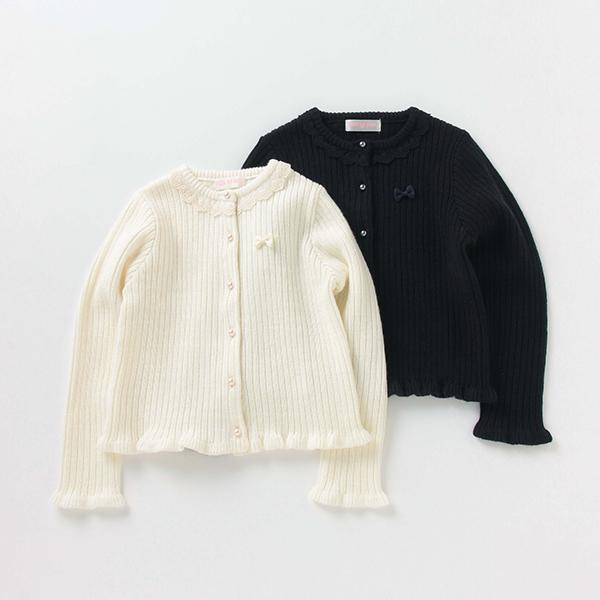 メゾピアノ(mezzo piano)ニットフリルカーディガン【O_50】【outlet  