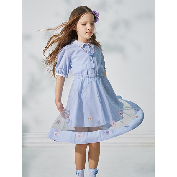 本店は メゾピアノ Mezzo Piano パンジーチュールドッキングシャツワンピース 驚きの値段 Www Technet 21 Org