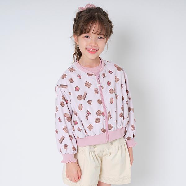メゾピアノ(mezzo piano)クッキー柄リバーシブルブルゾン【O_50  