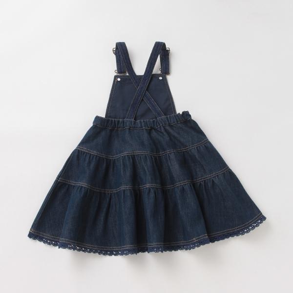 mezzo piano メゾピアノ(mezzo piano)スウィーツワッペンサロペット  