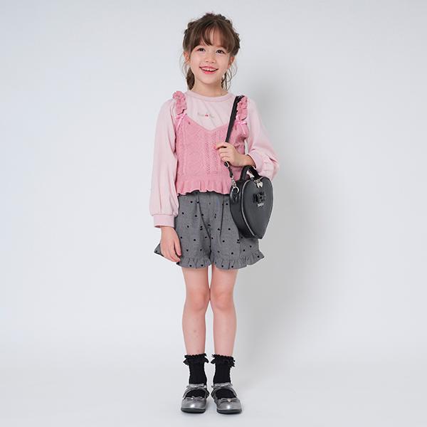 mezzo piano メゾピアノ(mezzo piano)ハート型ショルダーバッグ