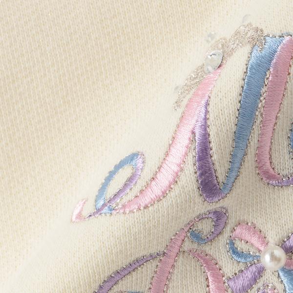 mezzo piano メゾピアノ(mezzo piano)リボンロゴトレーナー