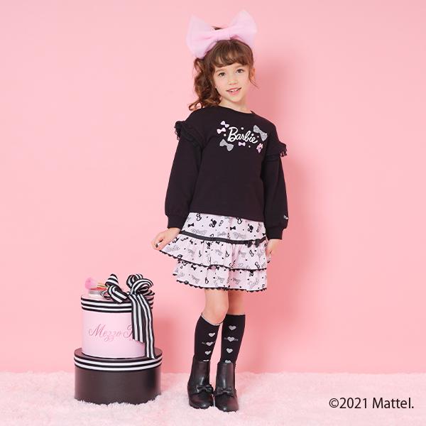 メゾピアノ(mezzo piano)【Barbie】袖フリルトレーナー【O_50  