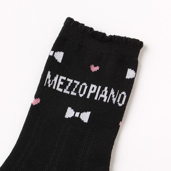 メゾピアノ(mezzo piano)ロゴリボンレギンス＆ソックスセット【日本製  