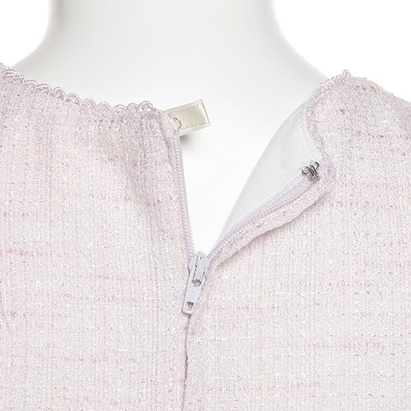 メゾピアノ(mezzo piano)ツィード×チュールワンピース カーディガン