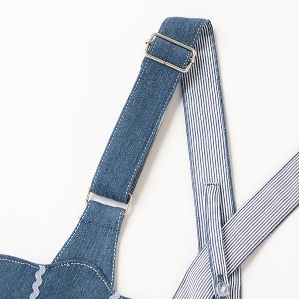 にポケット メゾピアノ(mezzo piano)シェル ジップジャンパースカート