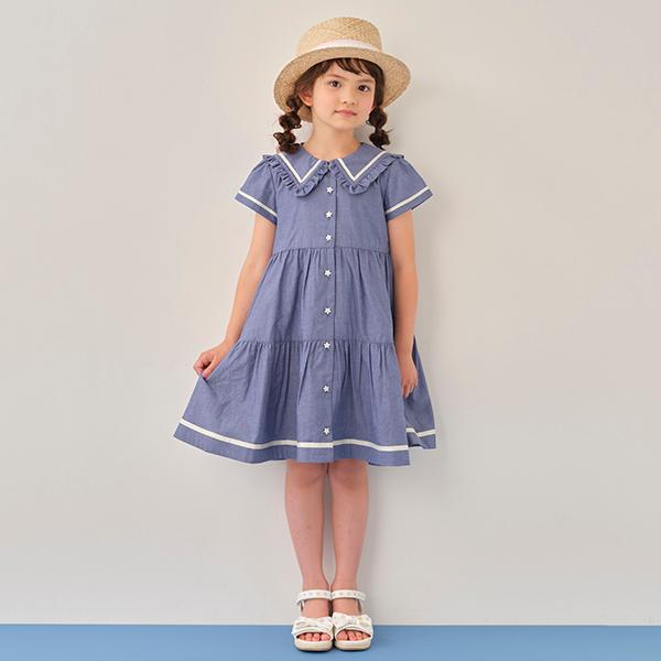 mezzo piano メゾピアノ(mezzo piano)セーラーカラー ティアード