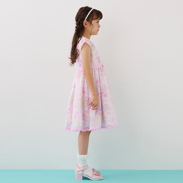 メゾピアノ　フォーマル　花柄　ドレス　ワンピース メゾピアノ フォーマルドレス 花柄ワンピース 110cm