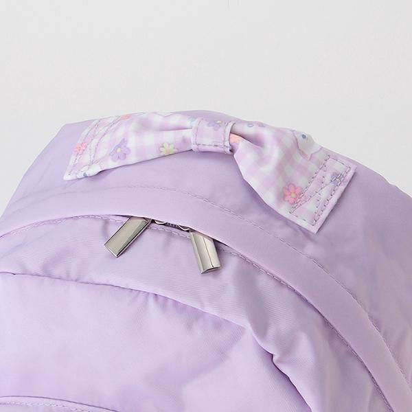 mezzo piano メゾピアノ(mezzo piano)ギンガムネコ柄 ナイロンリュック