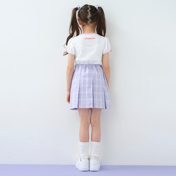 mezzo piano メゾピアノ(mezzo piano)チェックシャツ セットアップ 