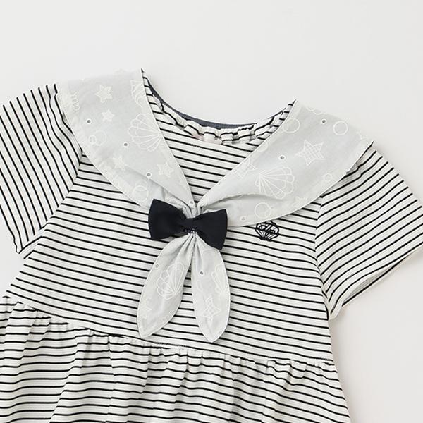 mezzo piano メゾピアノ(mezzo piano)リップルボーダー セーラー