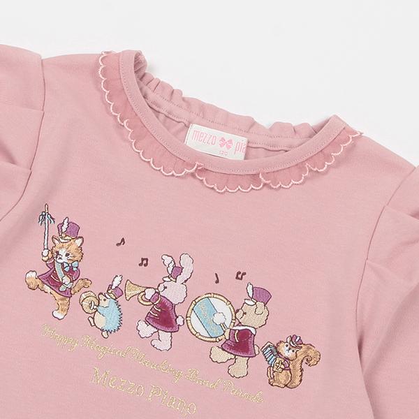 メゾピアノ(mezzo piano)鼓笛隊アップリケ　長袖Tシャツ【T042524】【O_60】【outlet】｜narumiyaonline｜03