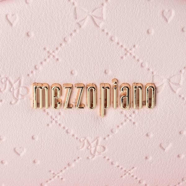 mezzo piano メゾピアノ(mezzo piano)モノグラム柄型押し ミニリュック