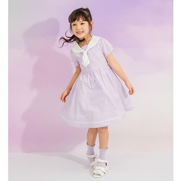 mezzo piano メゾピアノ(mezzo piano)星座刺しゅう セーラーワンピース