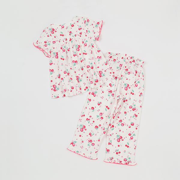 mezzo piano メゾピアノ(mezzo piano)いちご柄 半袖パジャマ セット