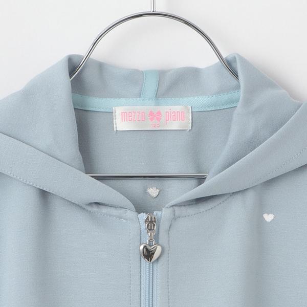 新品未使用メゾピアノ短丈ZIPパーカ＆半袖Tシャツ　3点セットアップ　120cm mezzo piano メゾピアノ(mezzo piano)短丈ZIPパーカ ＆半袖T