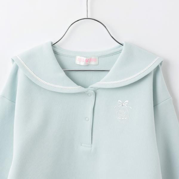 メゾピアノ セーラー短丈プルオーバー＆長袖Tシャツセット　130 セーラー短丈プルオーバー＆長袖Tシャツセット（スウェット