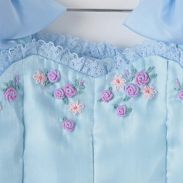 mezzo piano メゾピアノ(mezzo piano)ニットボレロ＆花刺繍ワンピース