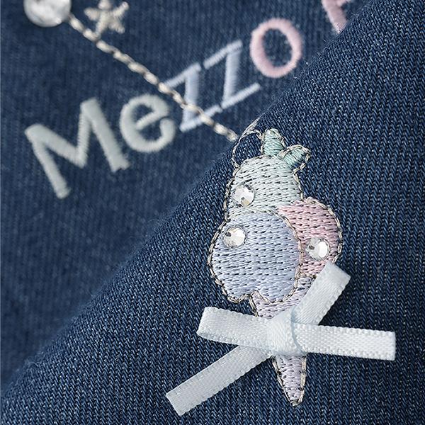 mezzo piano メゾピアノ(mezzo piano)ネックレス刺しゅう 2wayデニム
