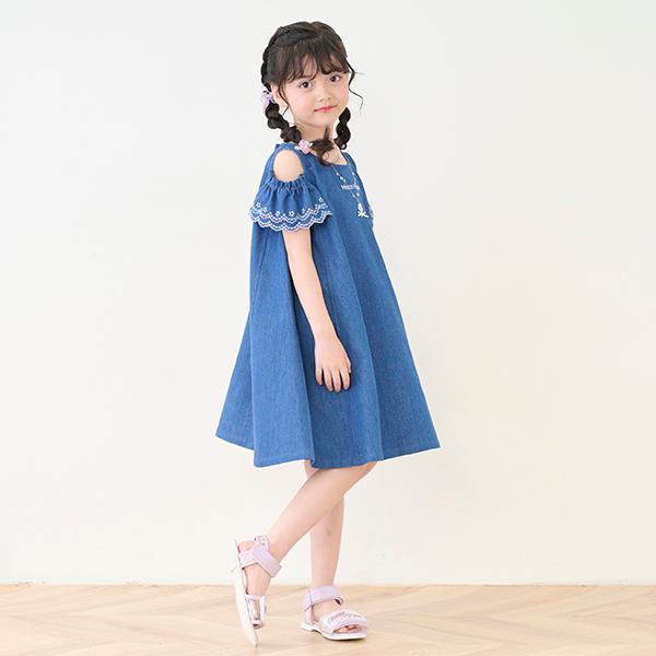 mezzo piano メゾピアノ(mezzo piano)ネックレス刺しゅう 2wayデニム