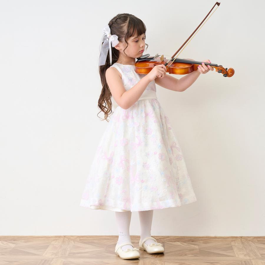 mezzo piano メゾピアノ(mezzo piano)お花刺しゅう ドレス【50％OFF