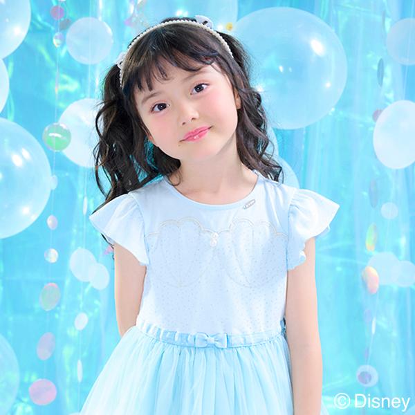 【メゾピアノ】新品未使用　130cm disneyアリエル なりきりワンピース mezzo piano メゾピアノ(mezzo piano)【Disneyアリエル】なりきり