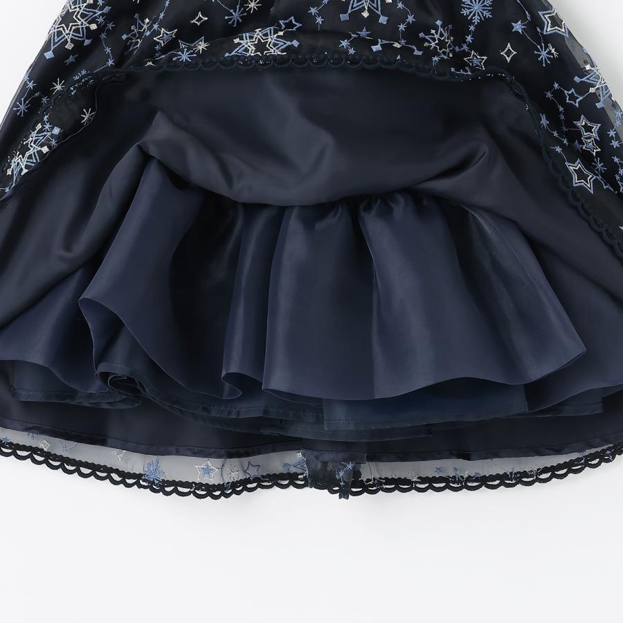 メゾピアノ(mezzo piano)キラキラ星刺しゅうドレス【60％OFF】【SALE】【O_60】【25AW】【SSSL】【outlet】【ot】の画像
