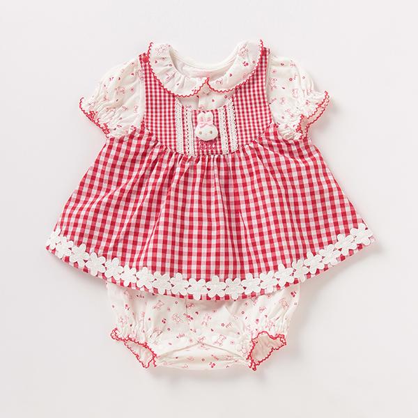 超人気の メゾピアノ Mezzo Piano ウサギマスコットつきギンガムチェック柄エプロン 総柄ロンパースセット 驚きの値段 Www Simon Page Com