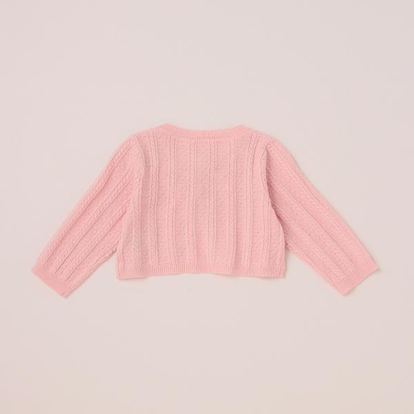 もも　メゾピアノ　ボレロ ニットボレロ＆花刺繍ワンピース セット(110cm ピンク): キッズ