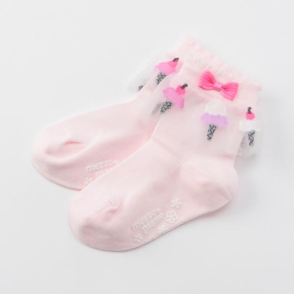 ぷしゅ　メゾピアノ3点セット Mezzo piano フリル付きベビー靴下セット ぷしゅ メゾピアノ3点