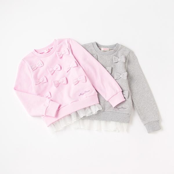 メゾピアノ(mezzo piano)☆裾フリルリボントレーナー【O_50】【outlet  